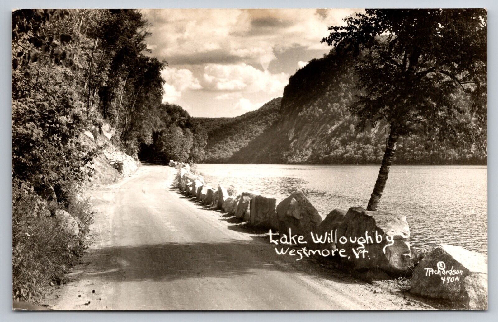 Lake Willoughby Westmore Vermont VT c1950 Real Photo RPPC