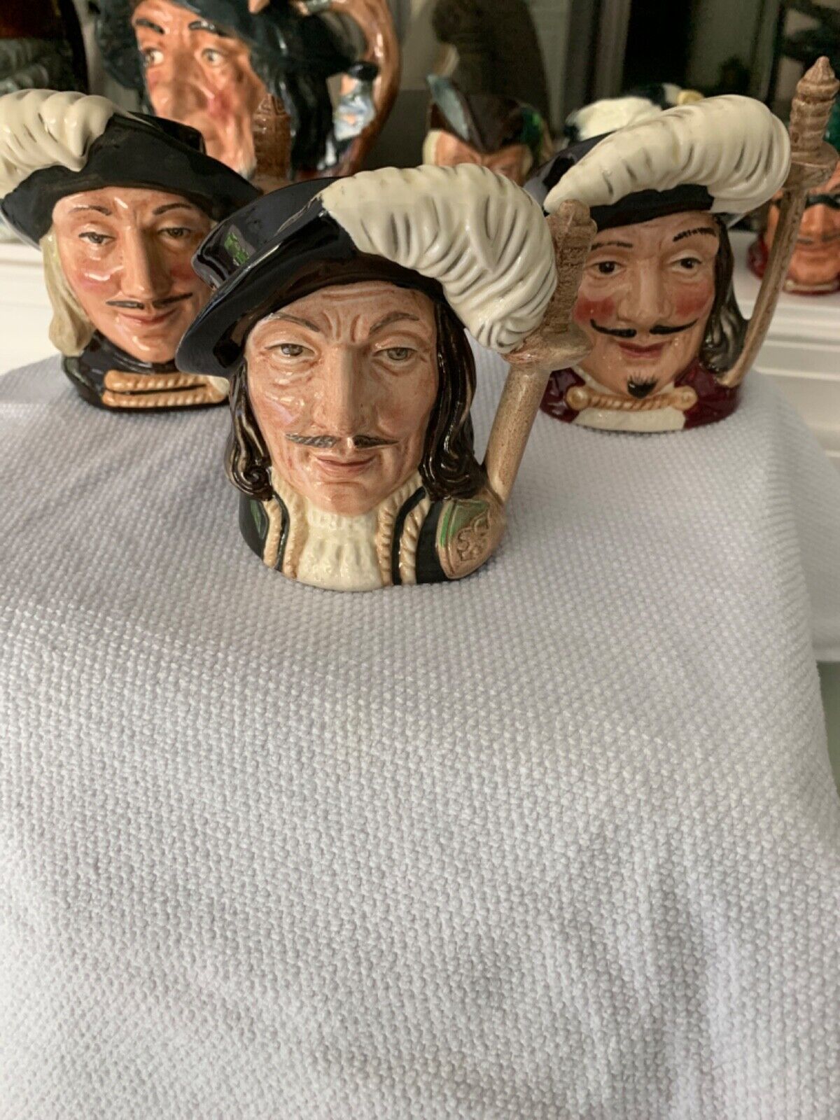Vintage Royal Doulton Toby Mug LARGE 4” tall, mint condition, Three Musketeers 
