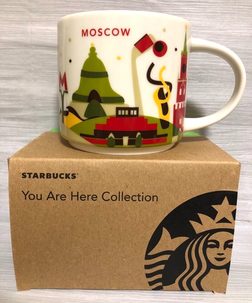 Moscow Russia Starbucks coffee Cup Mug 14oz You Are Here Collection YAH NEW