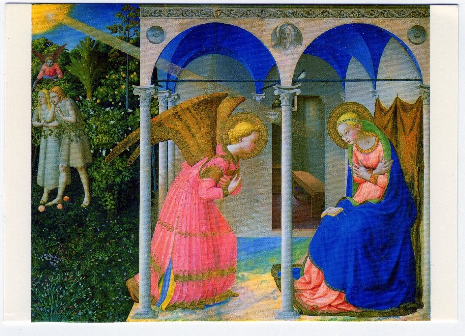 Art Museum Postcard: Annunciation by Fra Angelico, Prado, Madrid, Spain