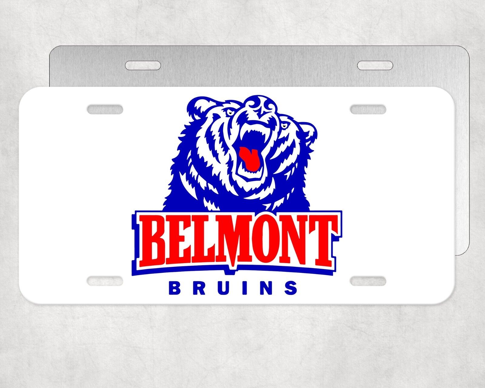 License Plate Tag Belmont Bruins University