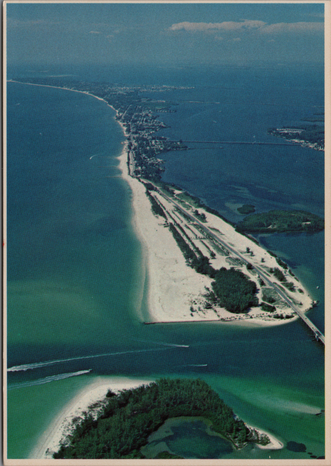 Aerial Coquina Beach Anna Maria Island Florida Gulf Mexico Postcard