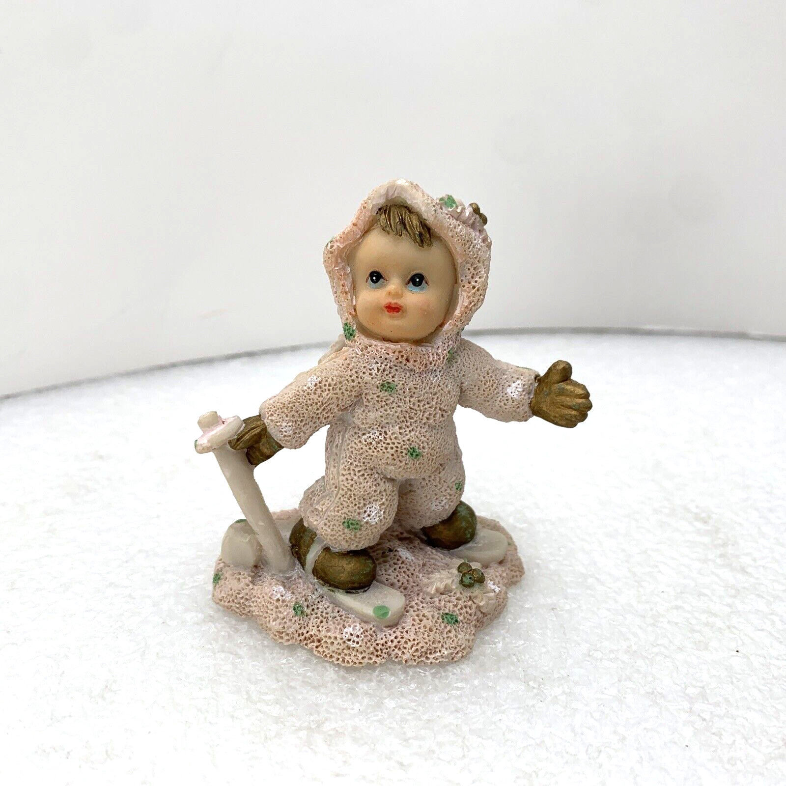 Wong\'s International Trading Christmas Angel Skiing Girl Figurine, Vintage