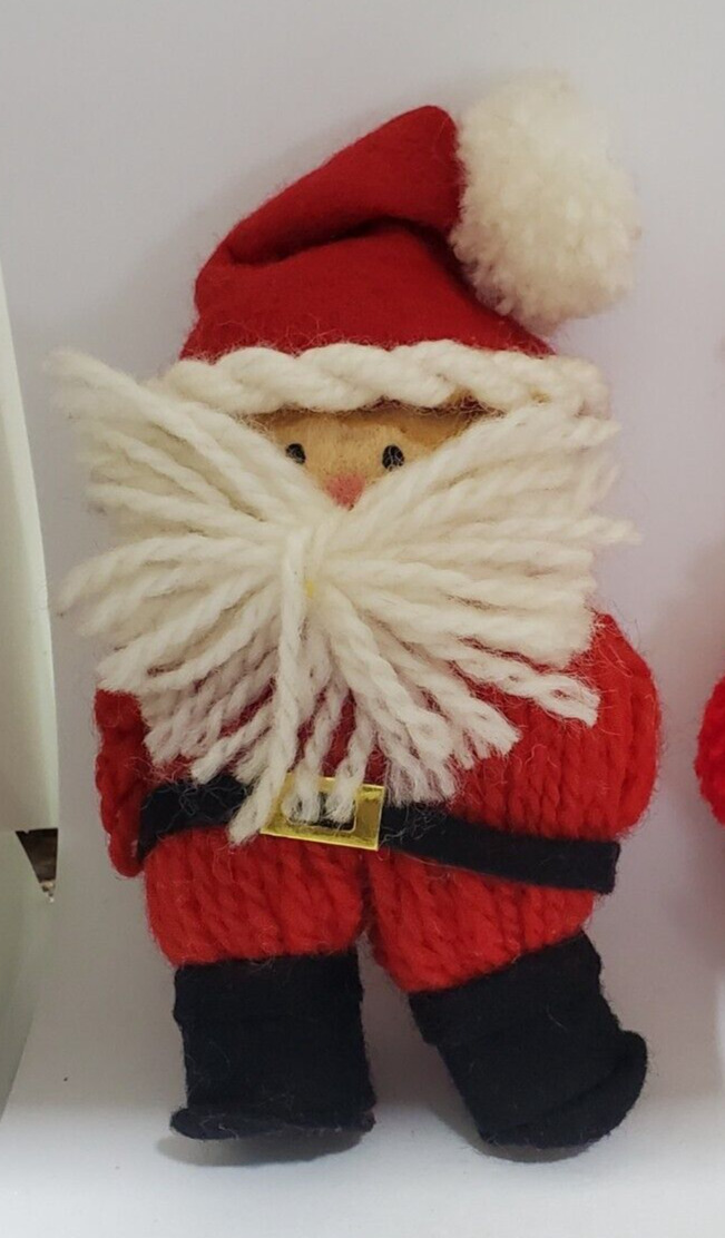 Hallmark LARGE Yarn Santa Ornament... Sold as Package Trim RARE *LARGE ONLY