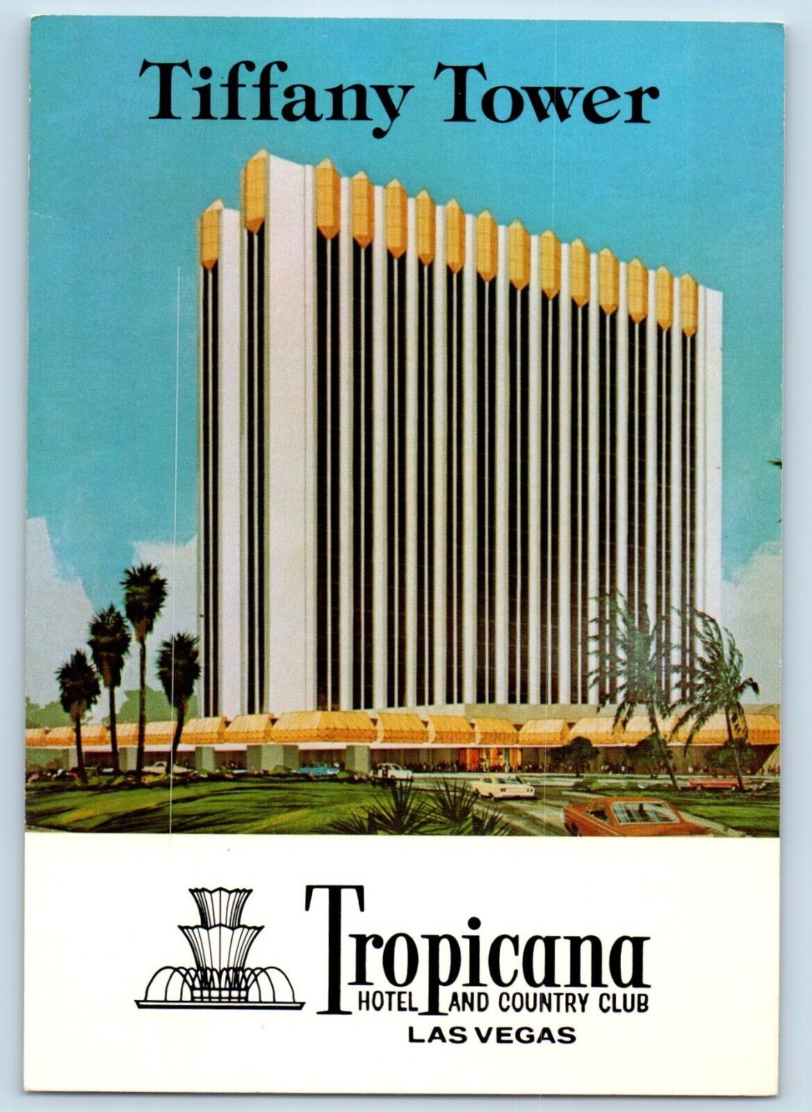 Las Vegas Nevada NV Postcard Tiffany Tower Tropicana Hotel 1960 Vintage Antique