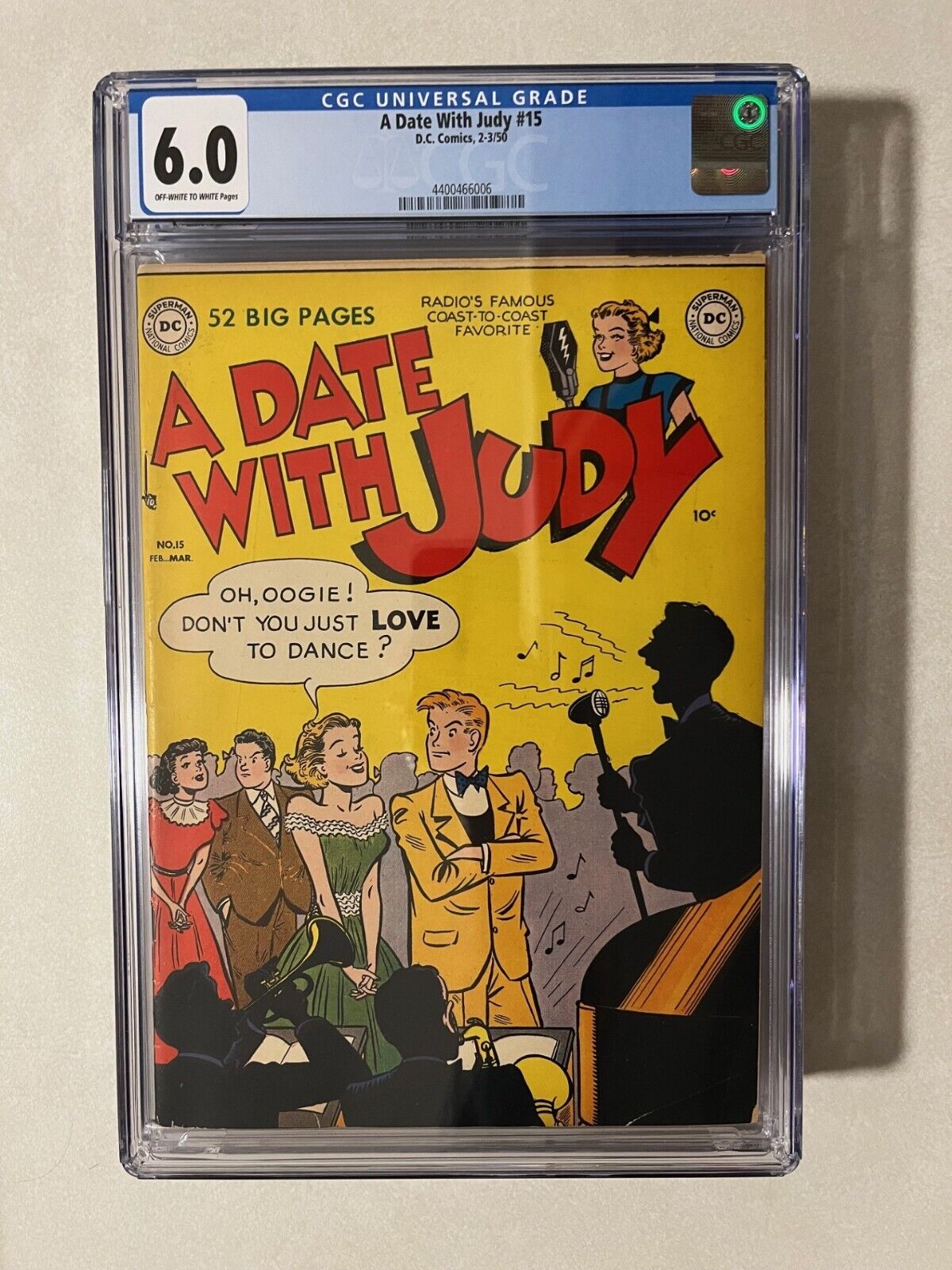 1950 DC Comics A DATE WITH JUDY #15 Golden Age CGC 6.0 National Comics Nice