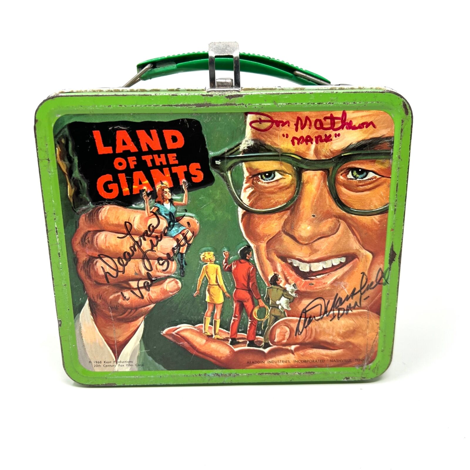 Vintage 1968 Land Of The Giants Metal Lunchbox Metal Lunch Box Autograph 3 times