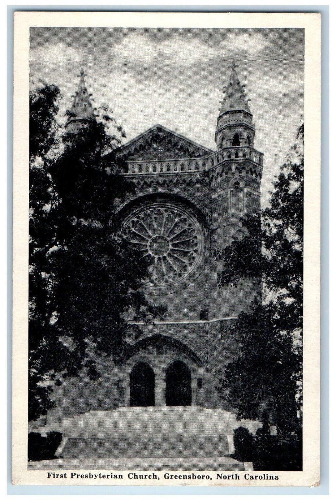 c1920's First Presbyterian Church Greensboro North Carolina NC Postcard