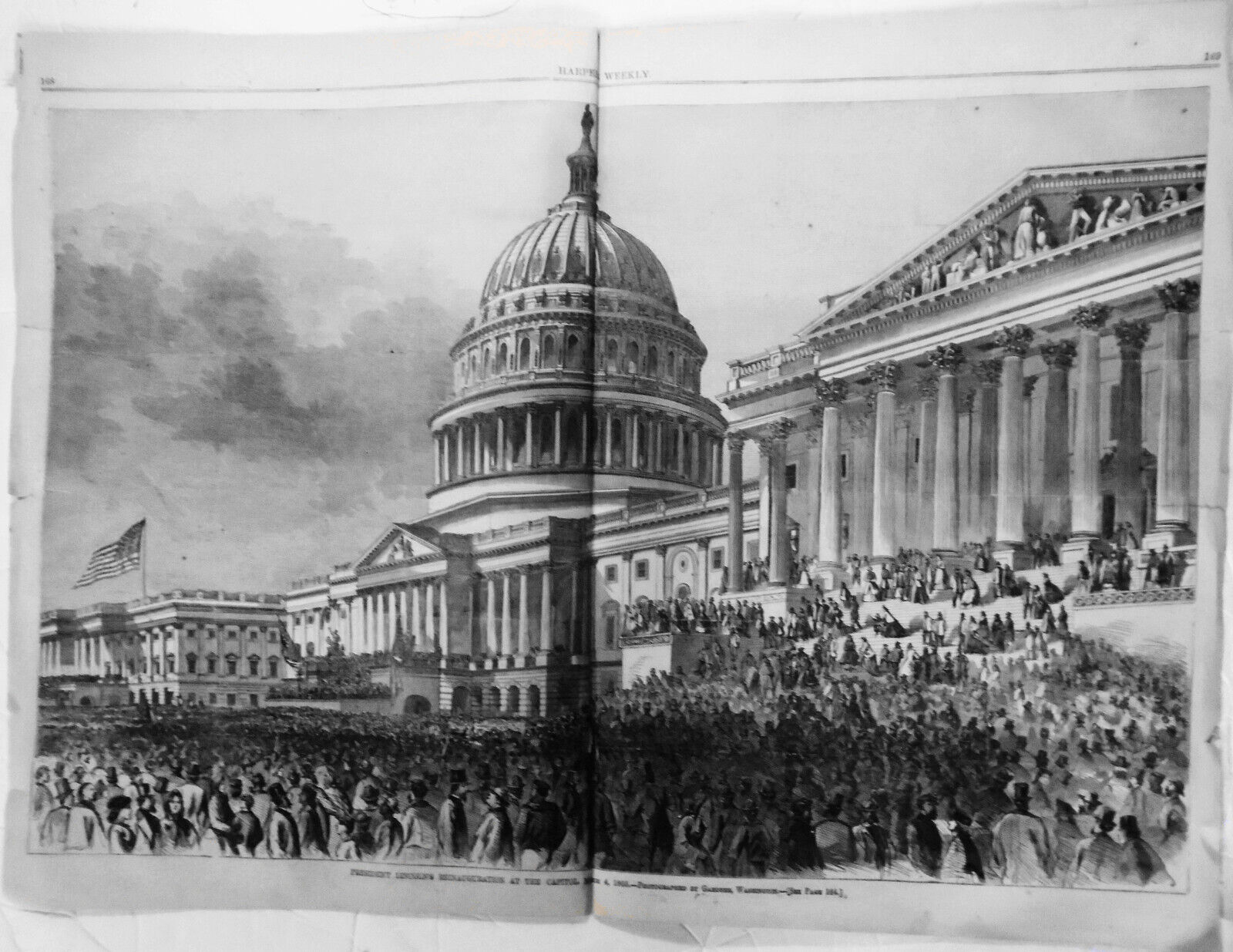 President Lincoln's Reinauguration at the Capitol March 4, 1865 - Original print