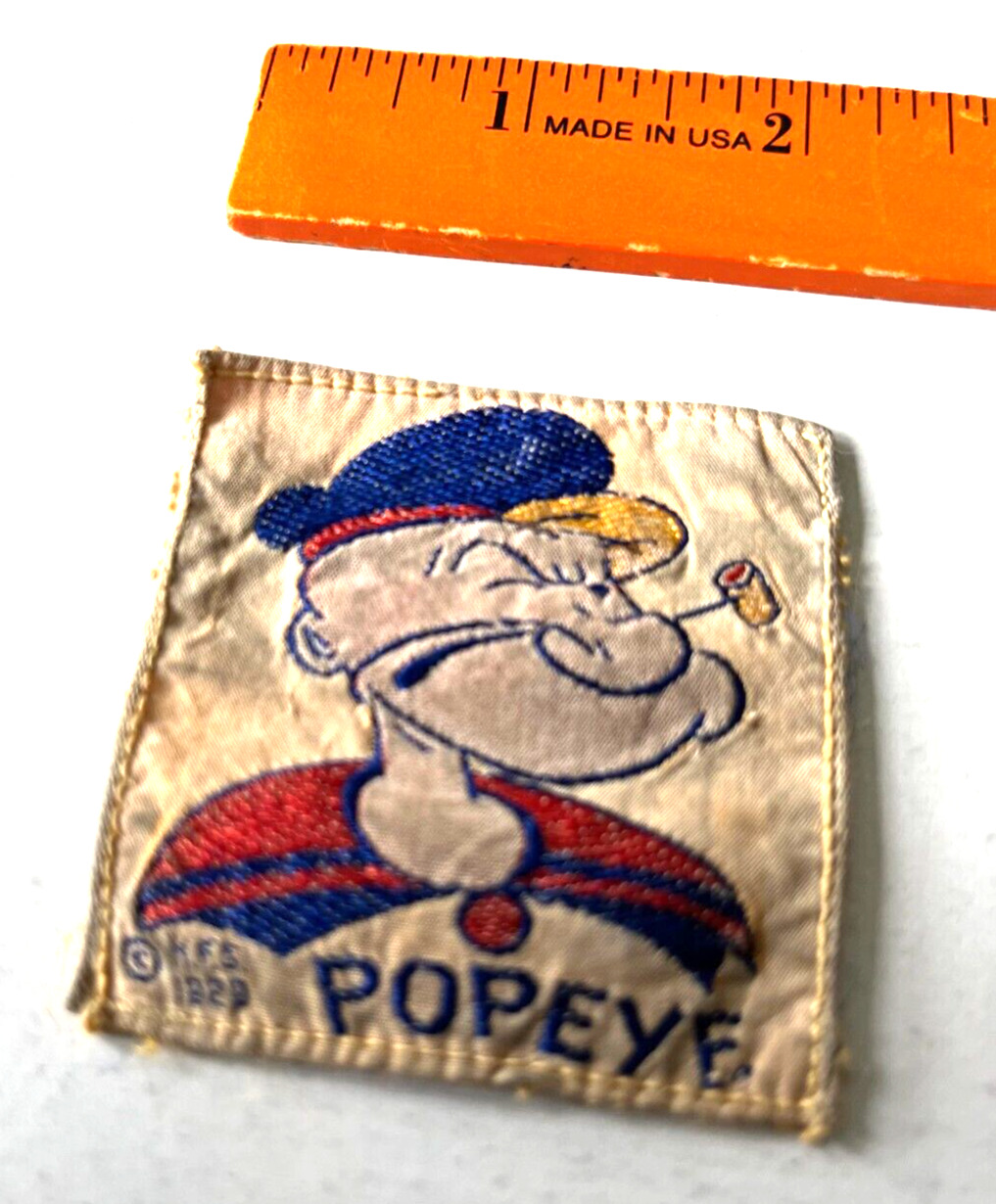 RARE Vintage POPEYE  1929  K.F.S. patch - 2 inch square