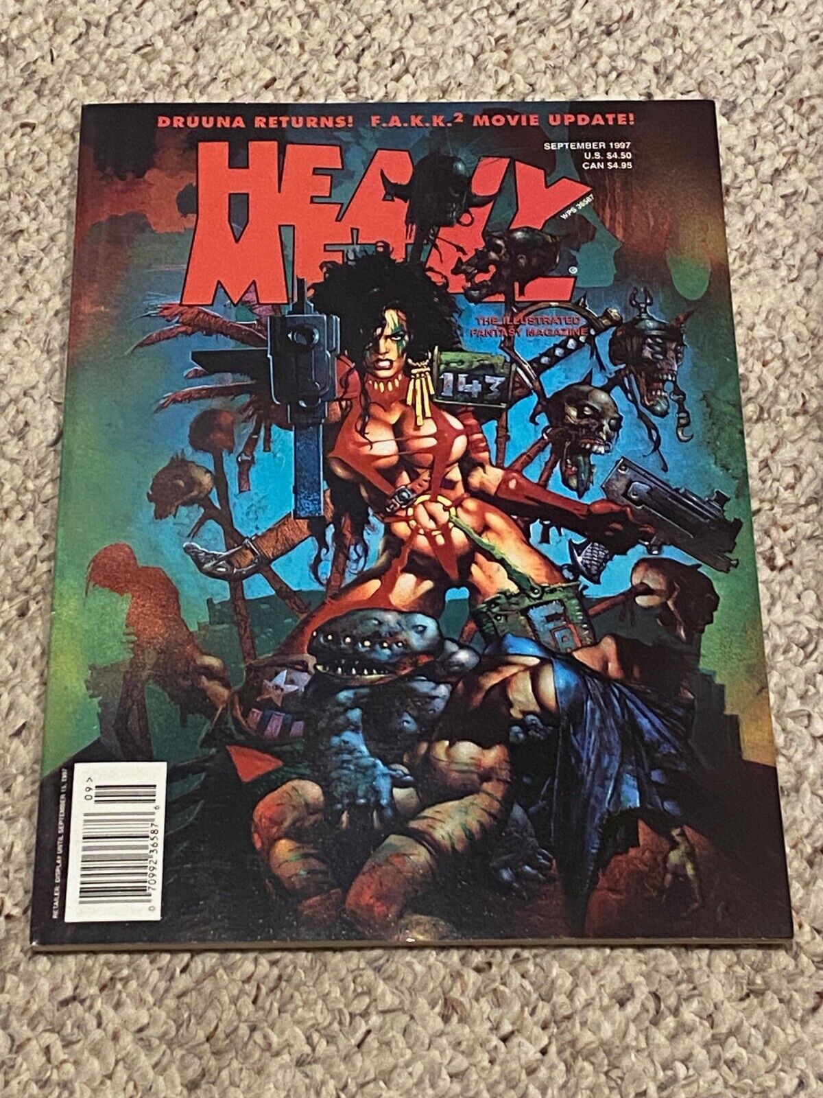 HEAVY METAL MAGAZINE WITH COVER BY SIMON BISLEY