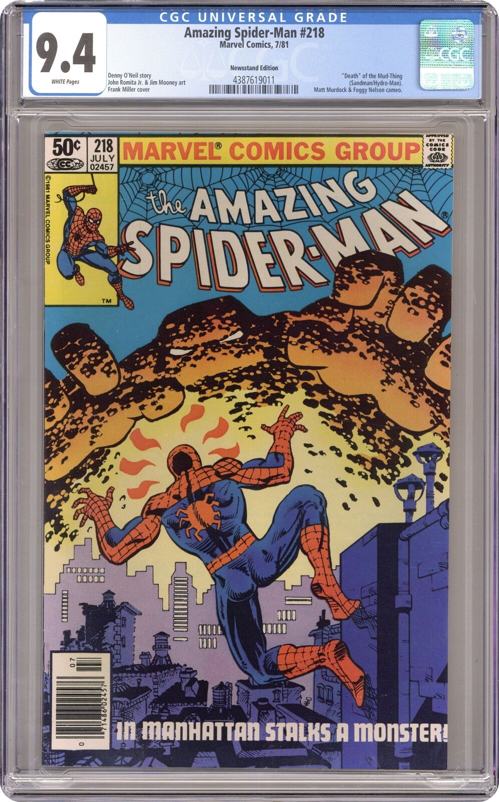 Amazing Spider-Man #218 CGC 9.4 Newsstand 1981 4387619011