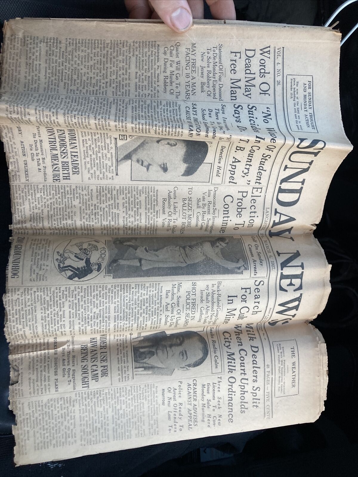March 6 1927 Lancaster Sunday News