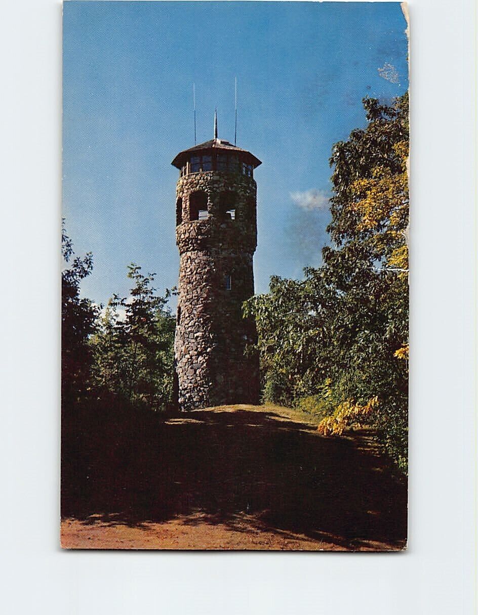 Postcard Weeks Memorial Tower on Top of Mount Prospect Lancaster New Hampshire