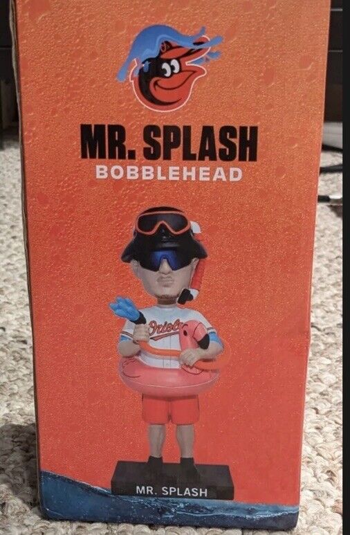 Baltimore Orioles Mr. Splash Bobblehead 2024 New In Box SGA (NEVER OPENED)