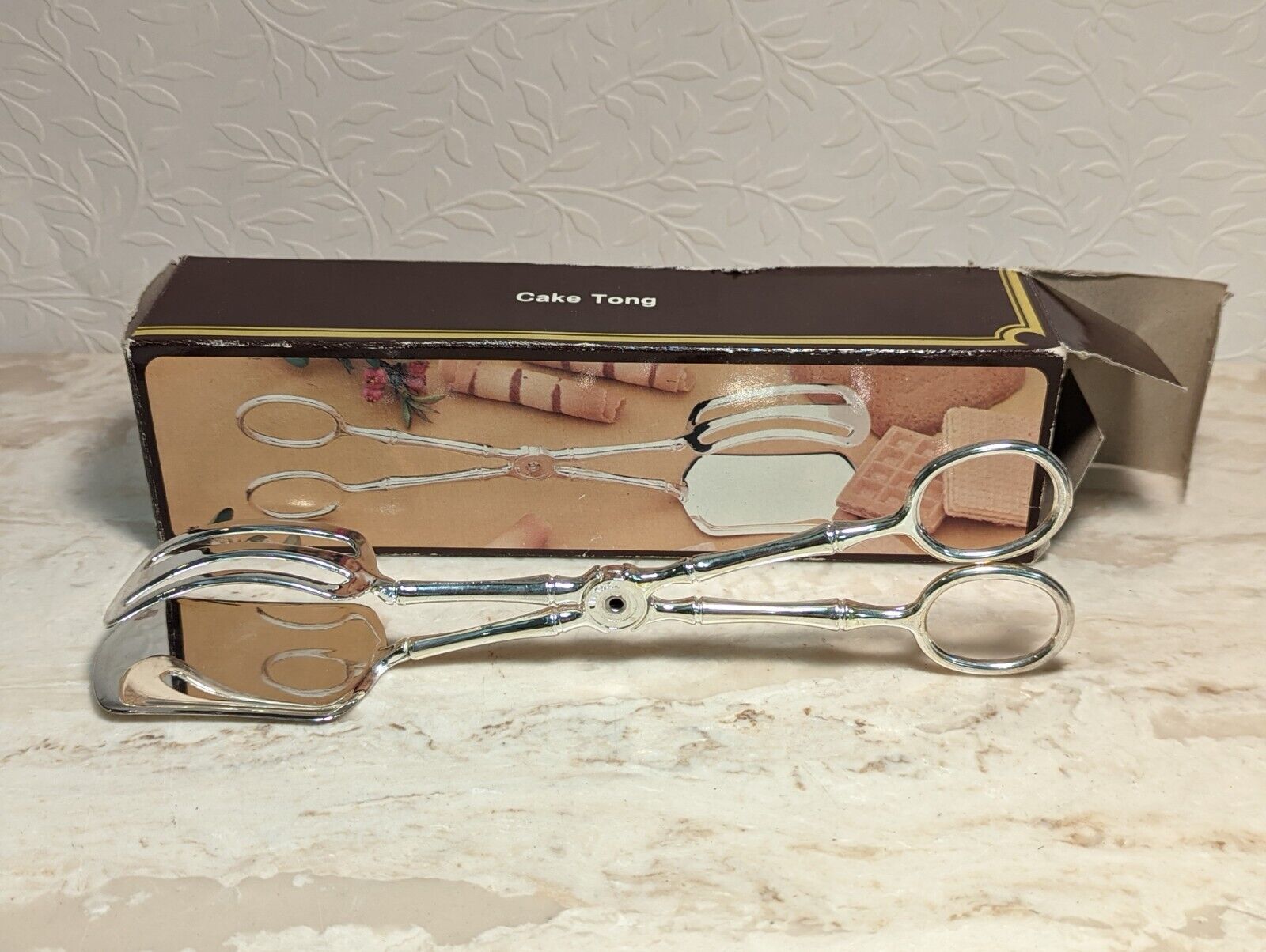 Cake Server Tongs Regal Silver plated made in Italy 9 1/2\