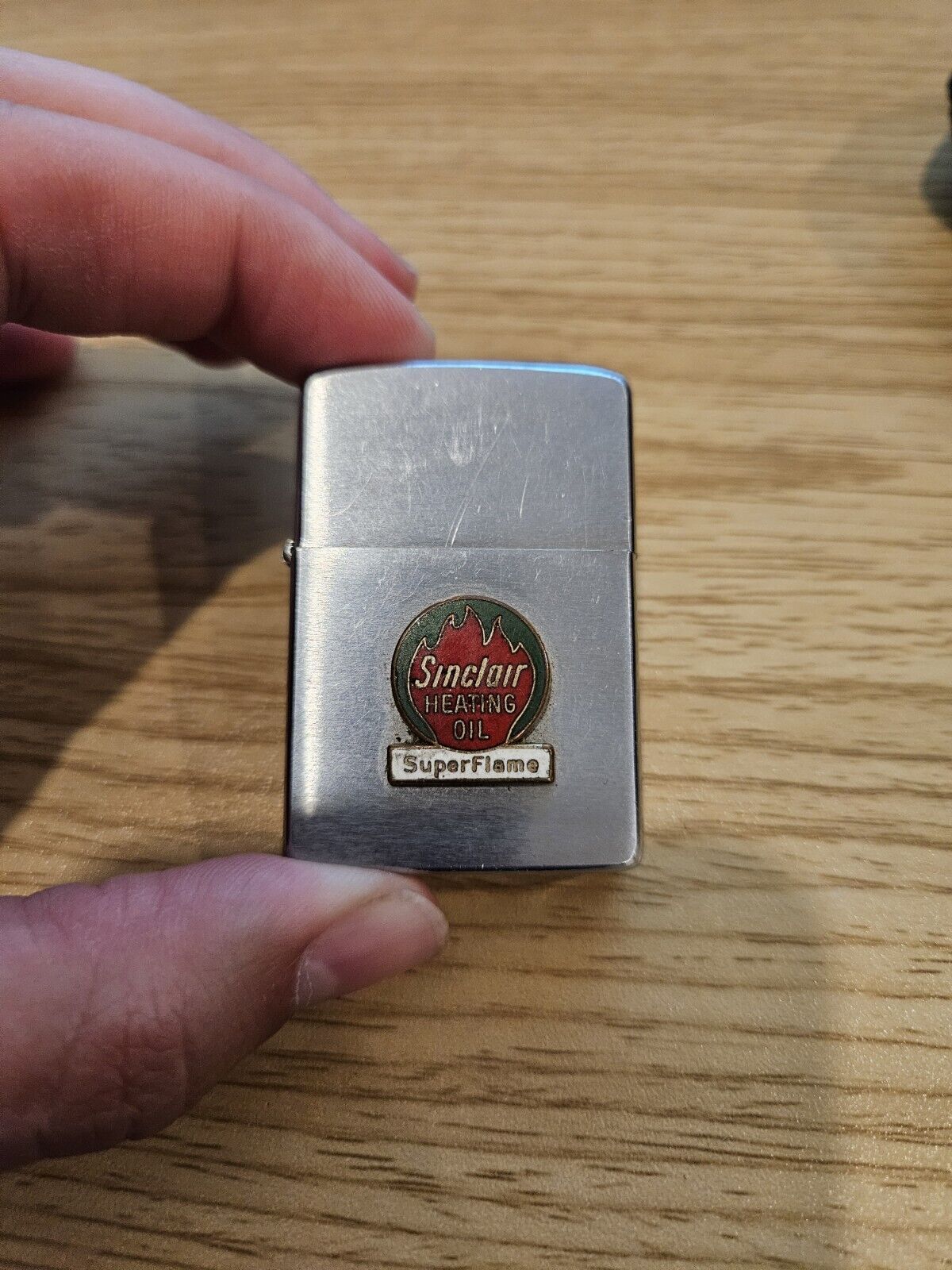 Vintage Zippo Lighter  Sinclair Heating Oil Super Flame