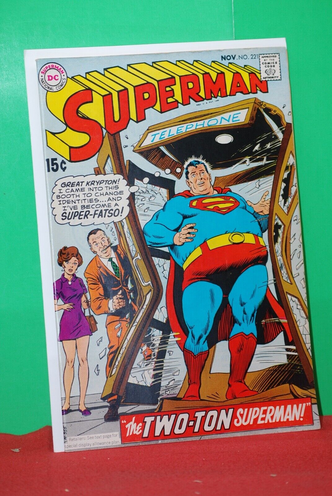 DC  - SUPERMAN #221 --1969 - Two-Ton Superman    -- ( SEE DESCRIPTION )