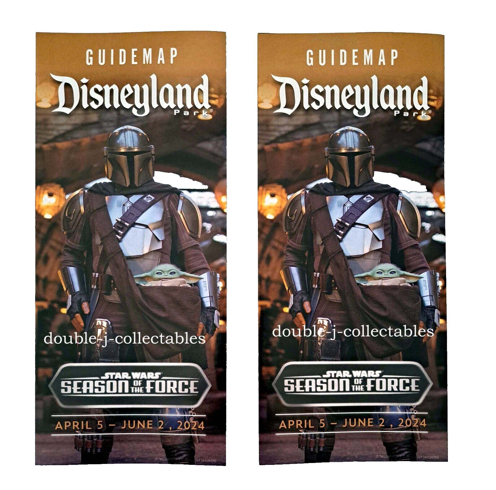 Disneyland 2 Guide Map Set Star Wars Season Of The Force April 5 - June 2, 2024
