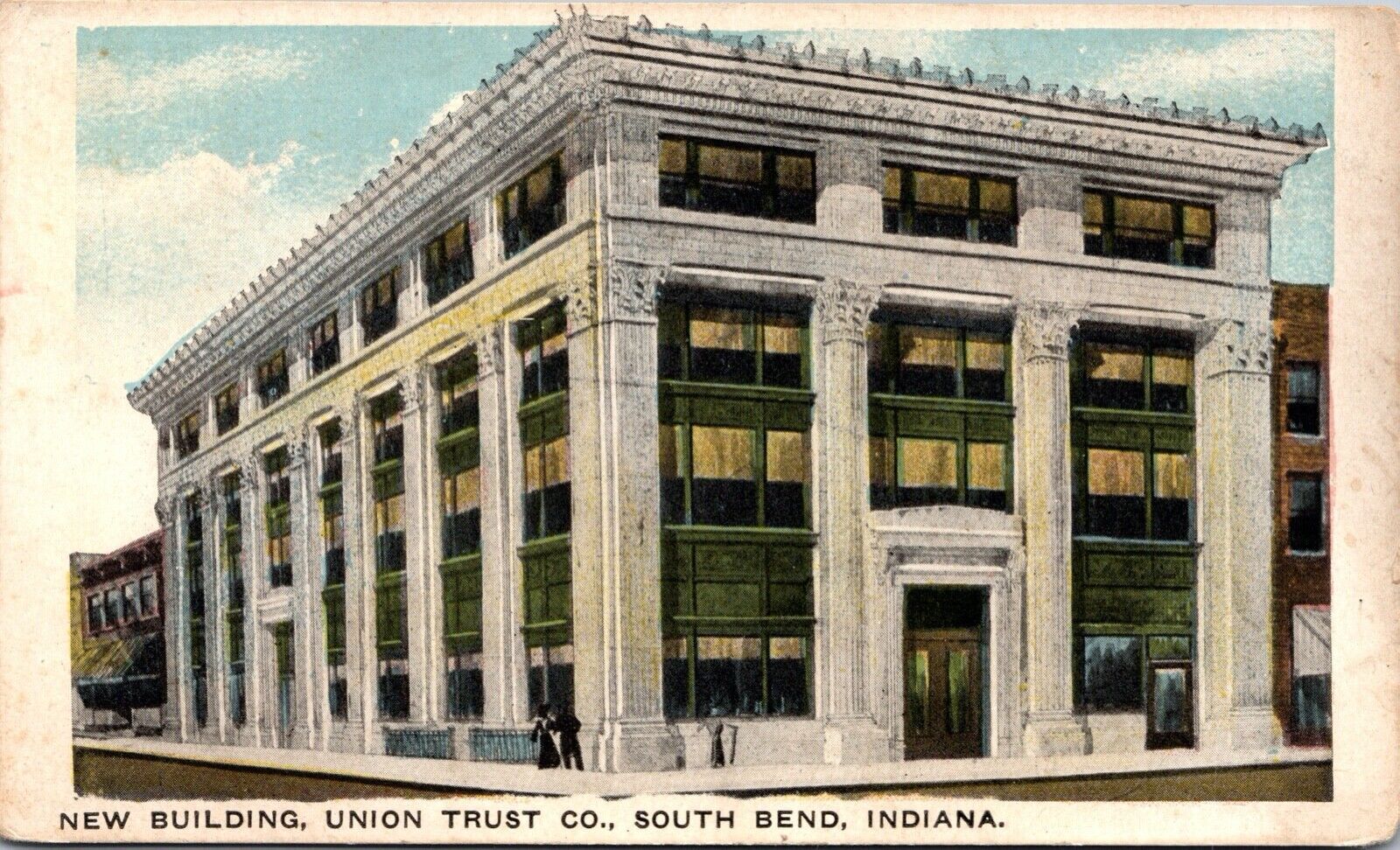 Postcard Union Trust Company Building in South Bend, Indiana~131992