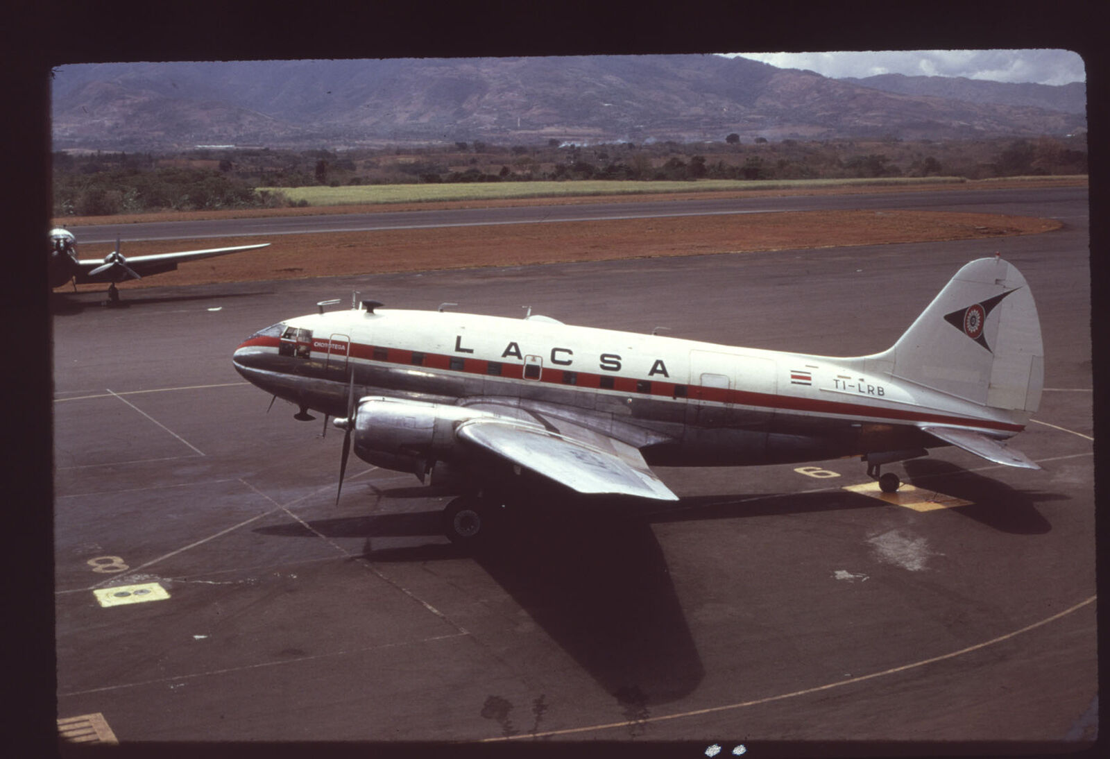 Dupe 35mm airline slide Lacsa C-46 TI-LRB