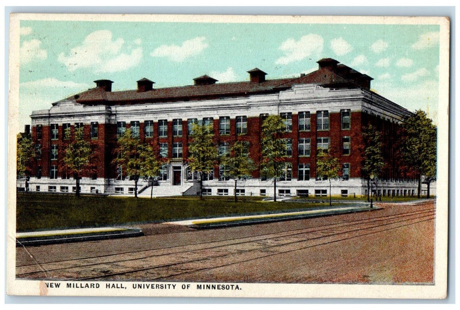 1925 Exterior New Millard Hall Building University Minnesota MN Vintage Postcard