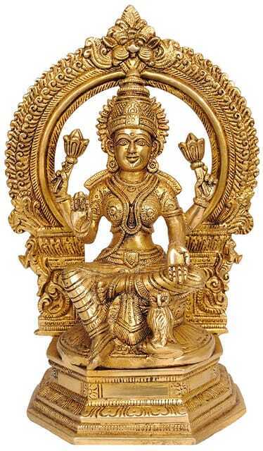 Brass Laxmi Ji God Idol Statue 6*3.5*9.5 Inch