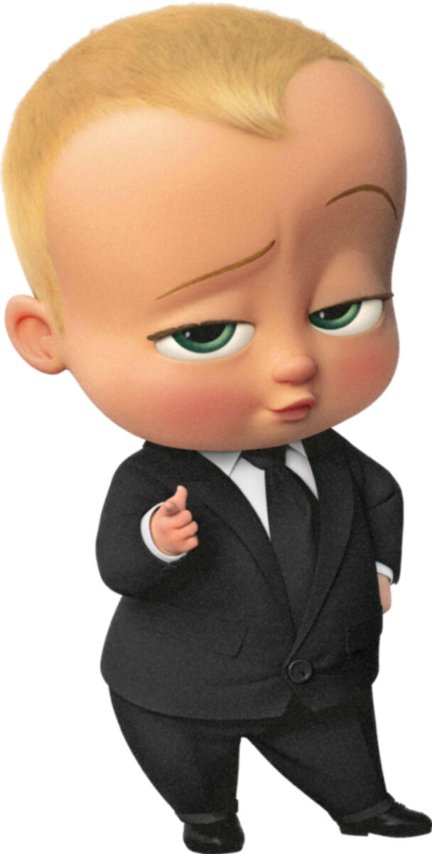 Alec Baldwin is The BOSS BABY Animated -Standing Pose Window Cling Decal Sticker