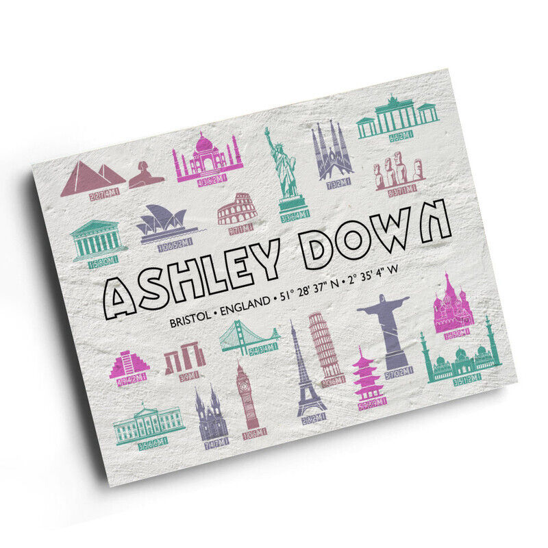 A4 PRINT - Ashley Down, Bristol, England - World Landmarks