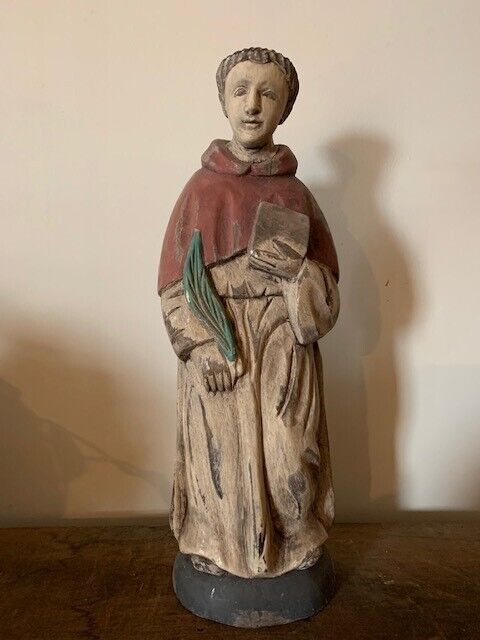 Hand-Carved Vintage Santo of St. Vincent, Patron Saint of Charities – 24170