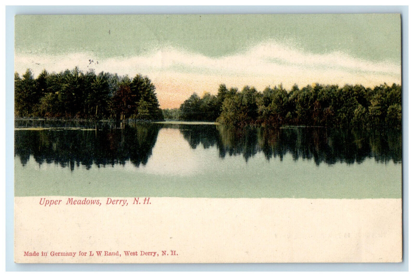 c1900s Upper Meadows Derry New Hampshire NH PMC Posted Antique Postcard