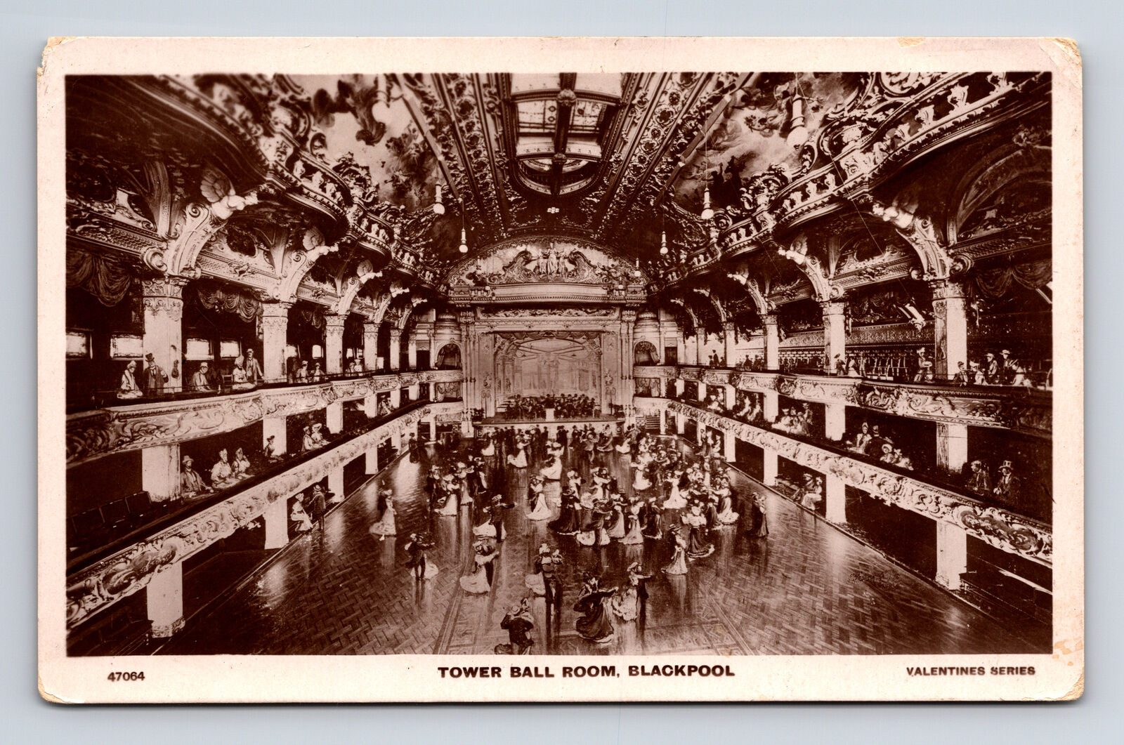 RPPC Tower Pavilion Ballroom Valenine Series Blackpool Real Photo Postcard