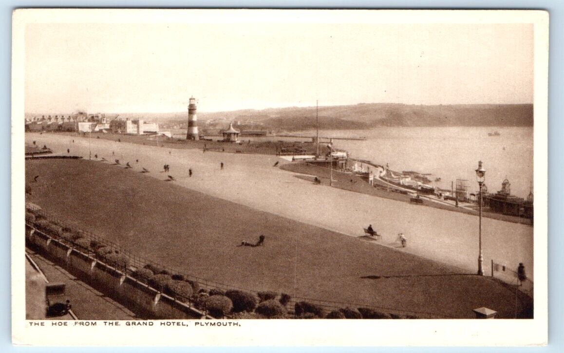PLYMOUTH The Hoe from Grand Hotel ENGLAND UK Postcard