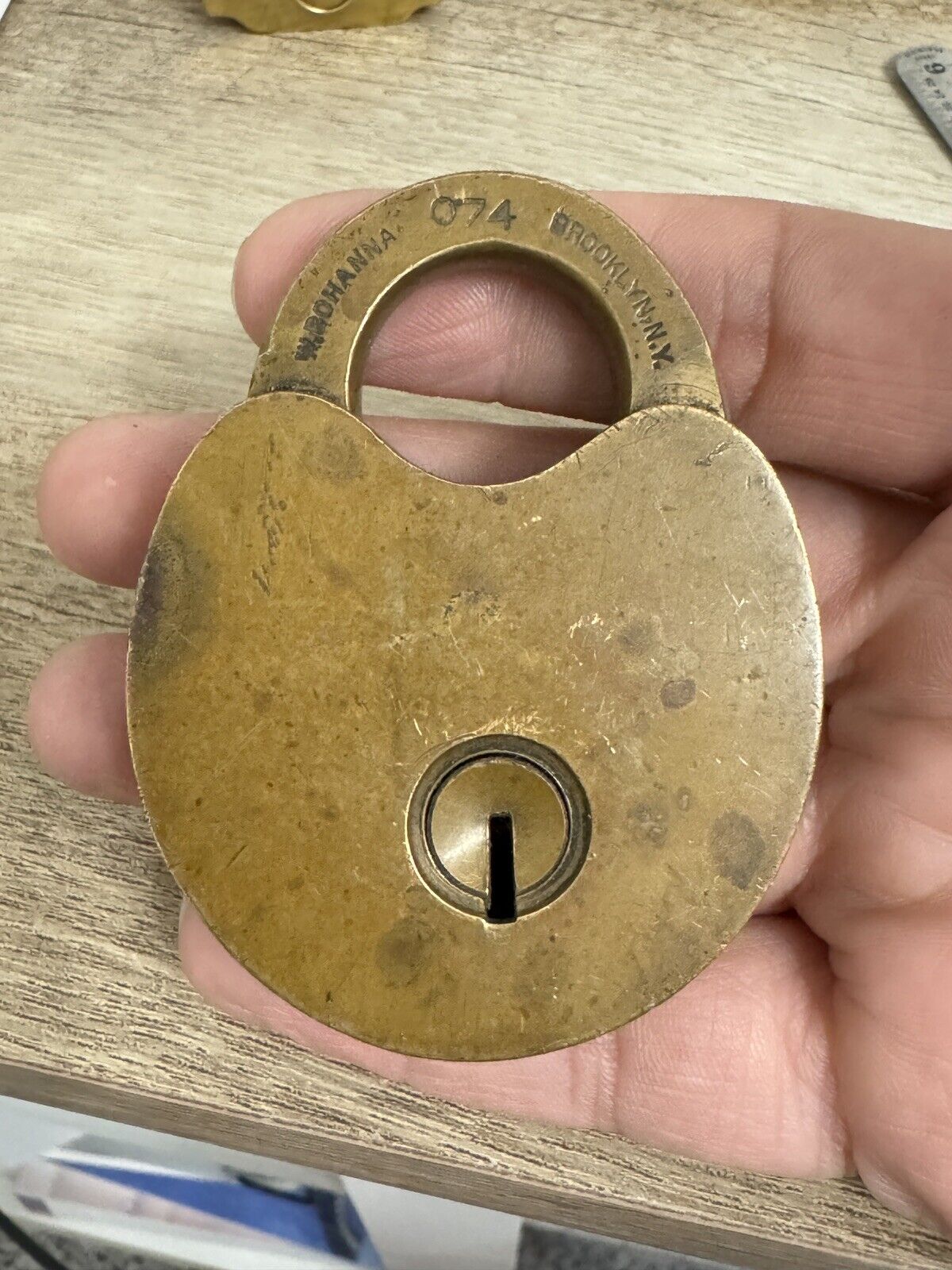 Vintage Antique Old Wilson Bohannan Padlock No Key Lock