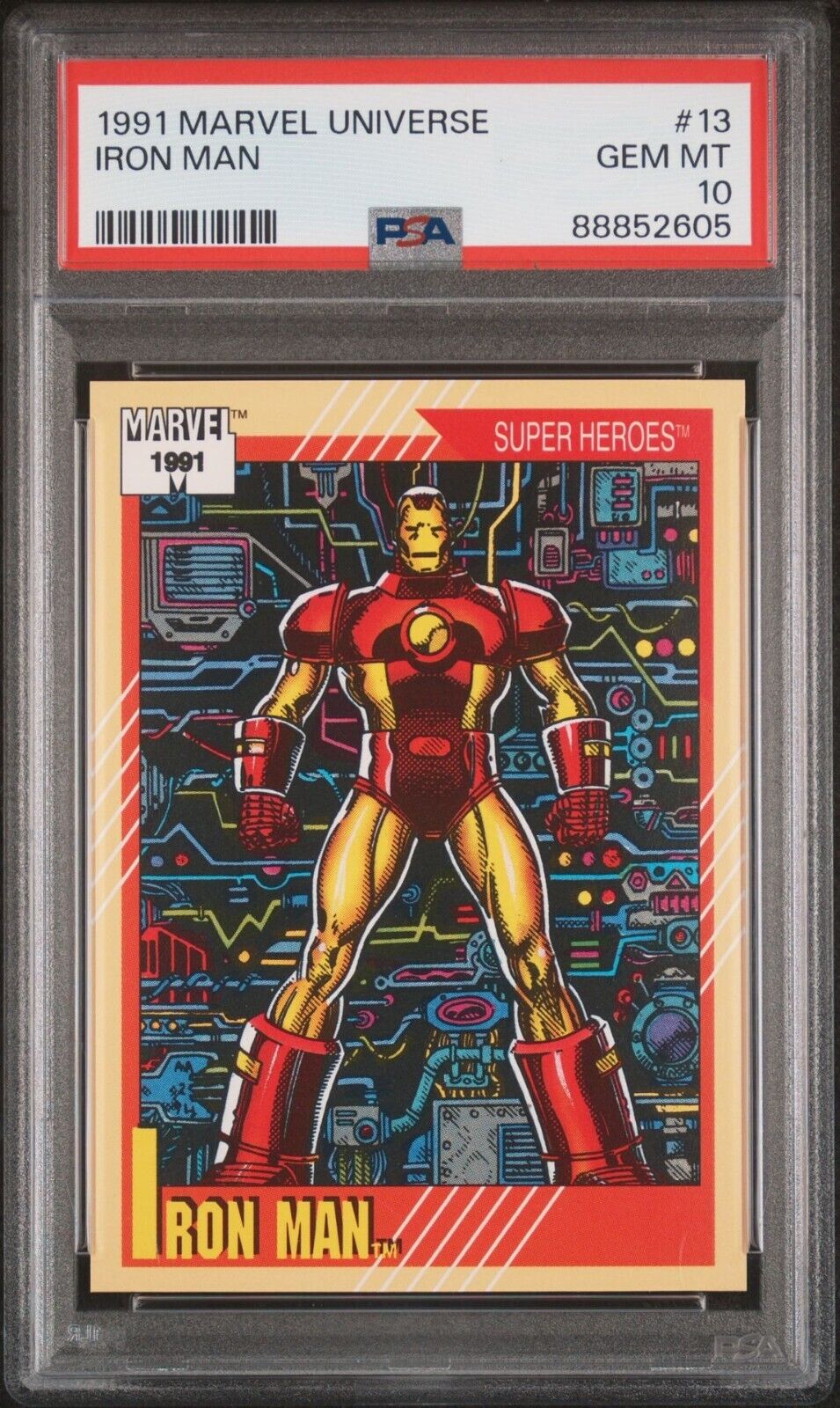 1991 Marvel Universe #13 Iron Man PSA 10