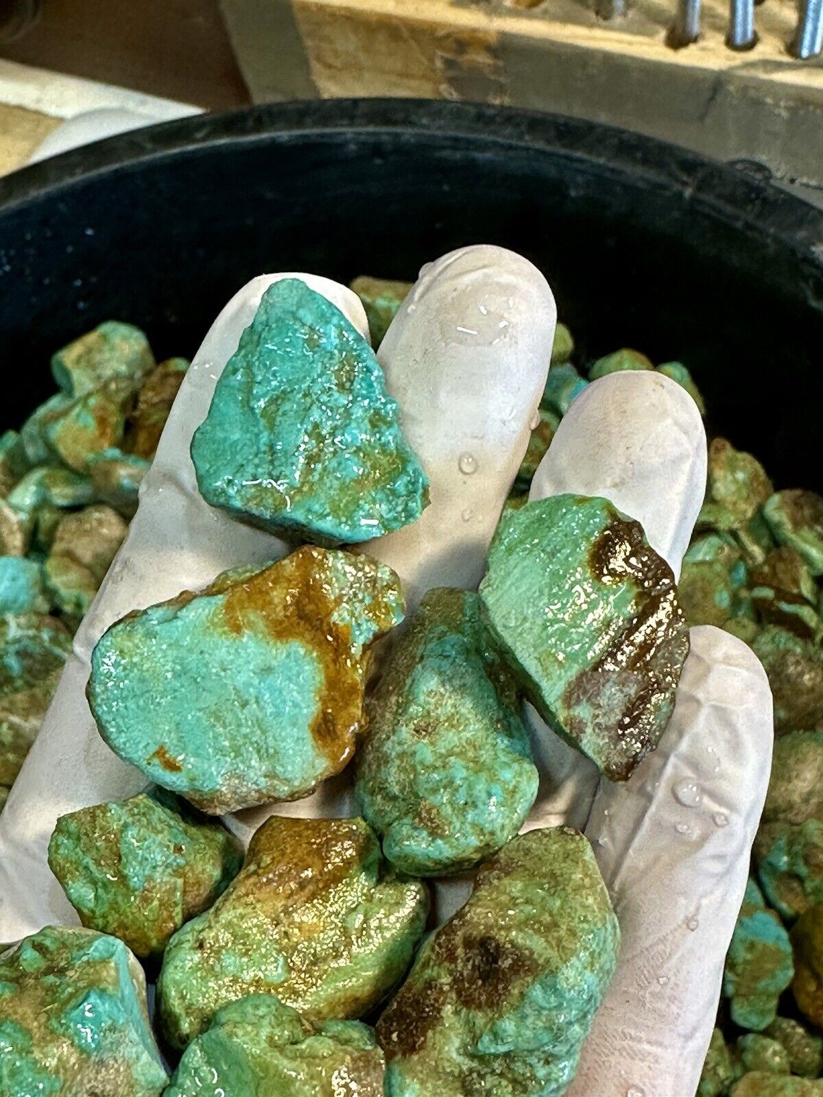 Quality Kaolin Turquoise Nugs. 1/4 LB of Beautiful High Blues. 115 grams.