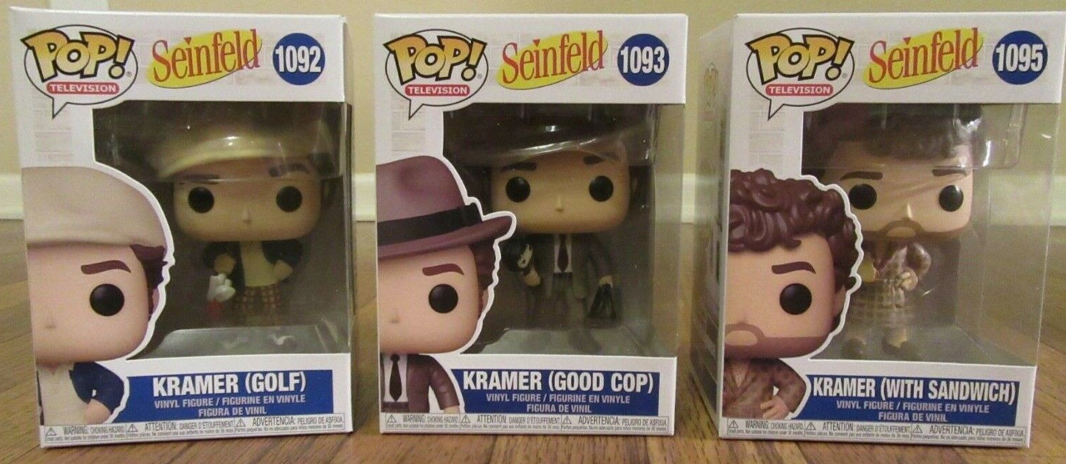 Funko Pop Television Seinfeld #1092 Kramer Golf #1093 Good Cop #1095 Sandwich 