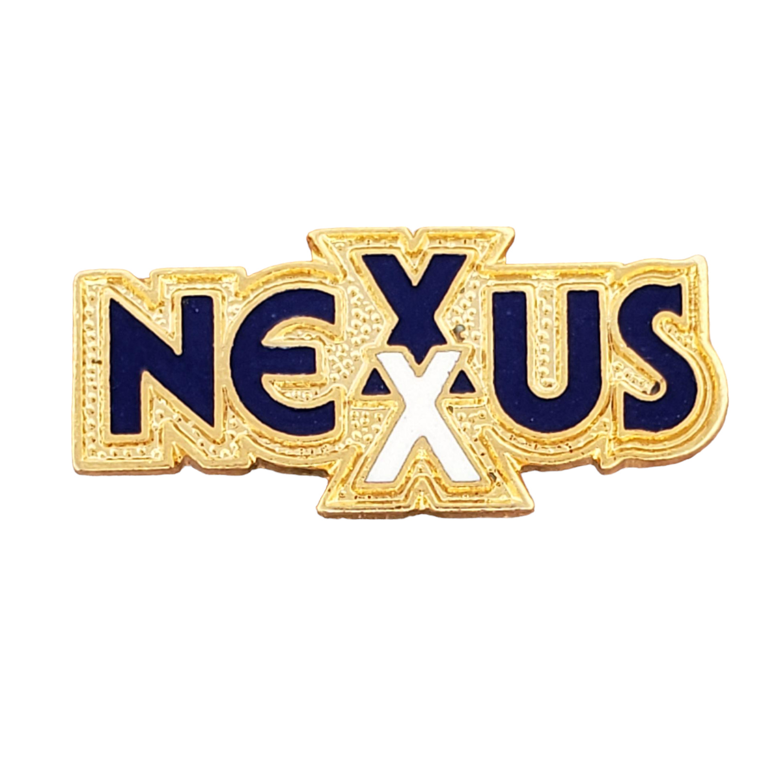 Vintage NEXXUS Enamel Gold Tone Lapel Pin Salon Products Logo