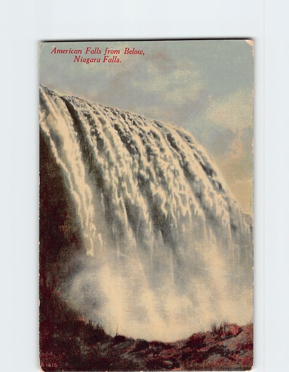 Postcard American Falls from Below Niagara Falls New York USA