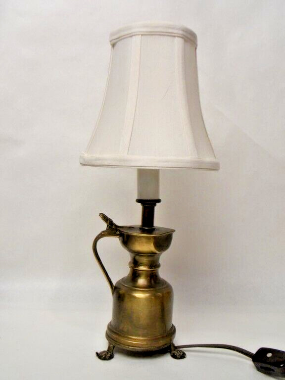 Mario Industries Inc. Mini BronzeTable Lamp Vintage Nice Patina Tested Works EUC