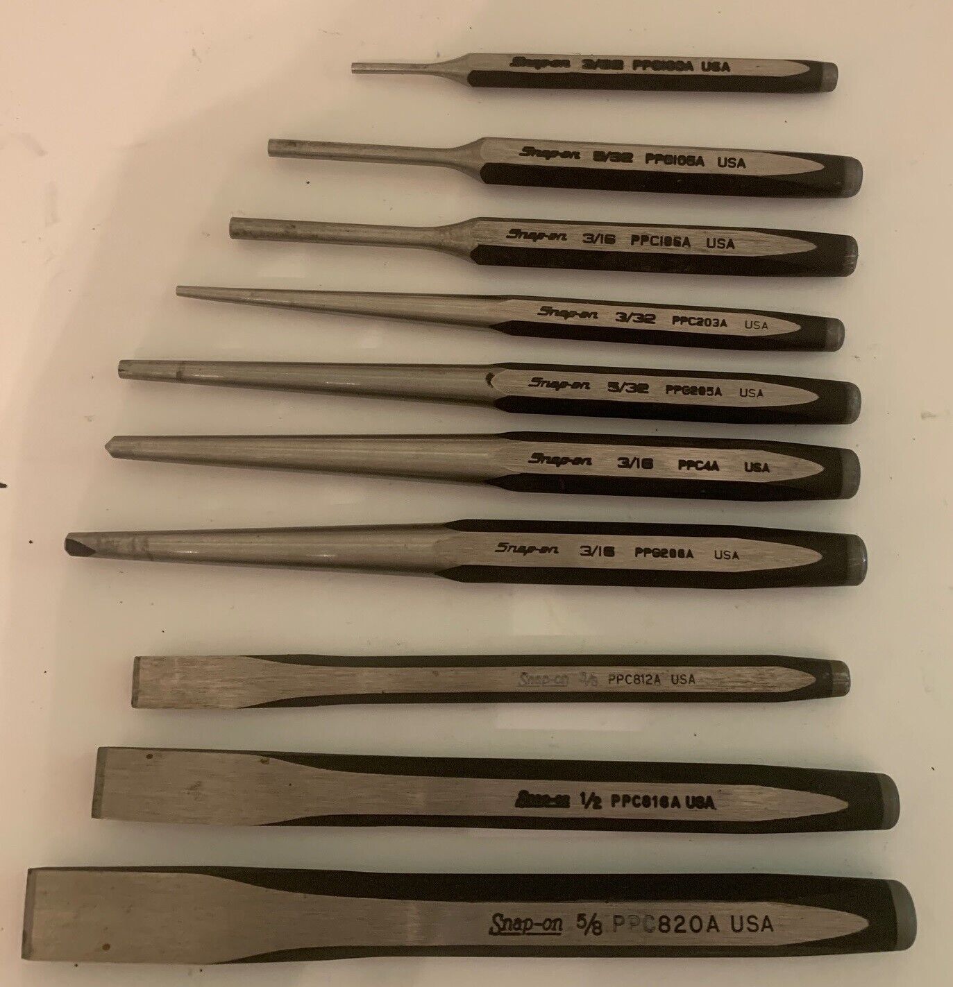 Snap-On 10 piece  Chisel and Punch Set