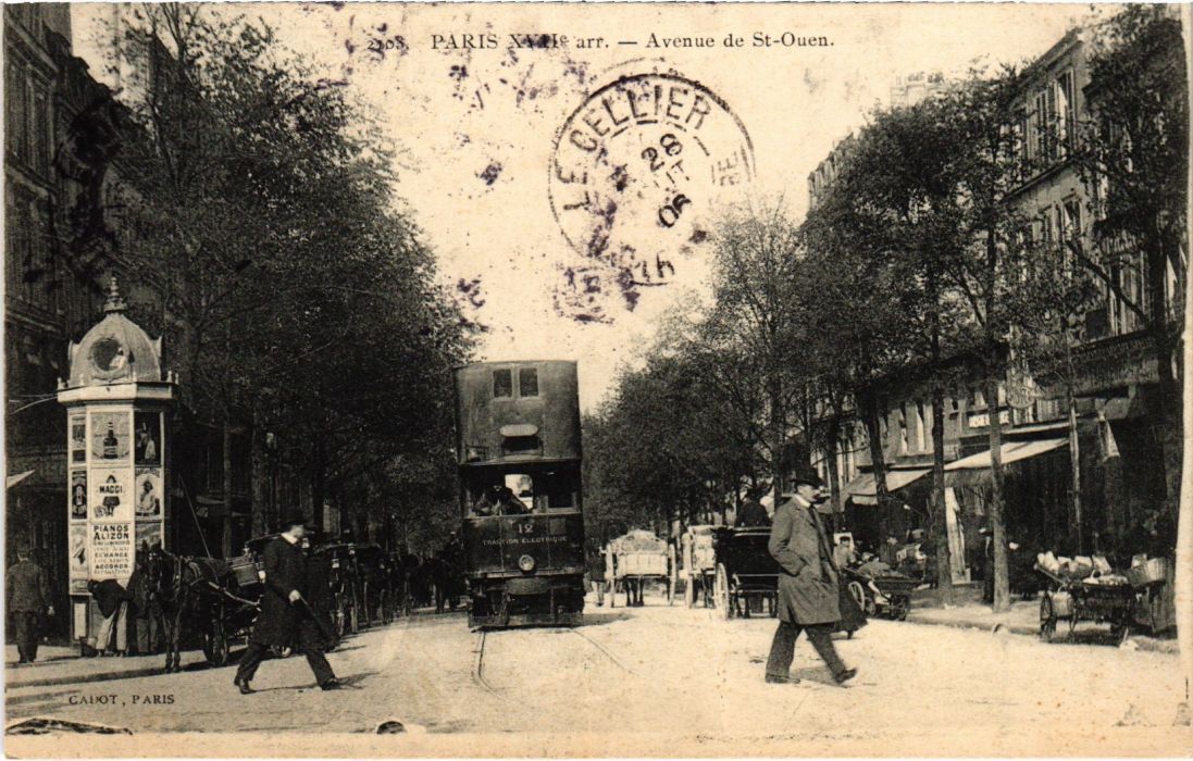 CPA PARIS 17th Avenue de St-Ouen (1249076)