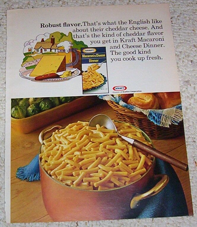 1973 advertising - Kraft Macaroni & Cheese Dinner VINTAGE print AD