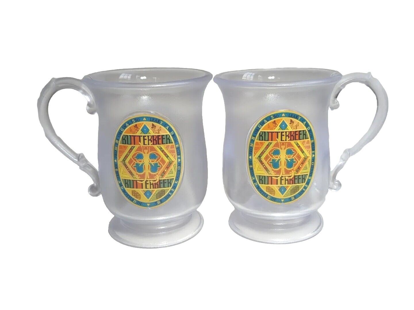 Harry Potter Butter Beer Plastic Tankard Mugs 2 x 300ml * From Wizarding World *