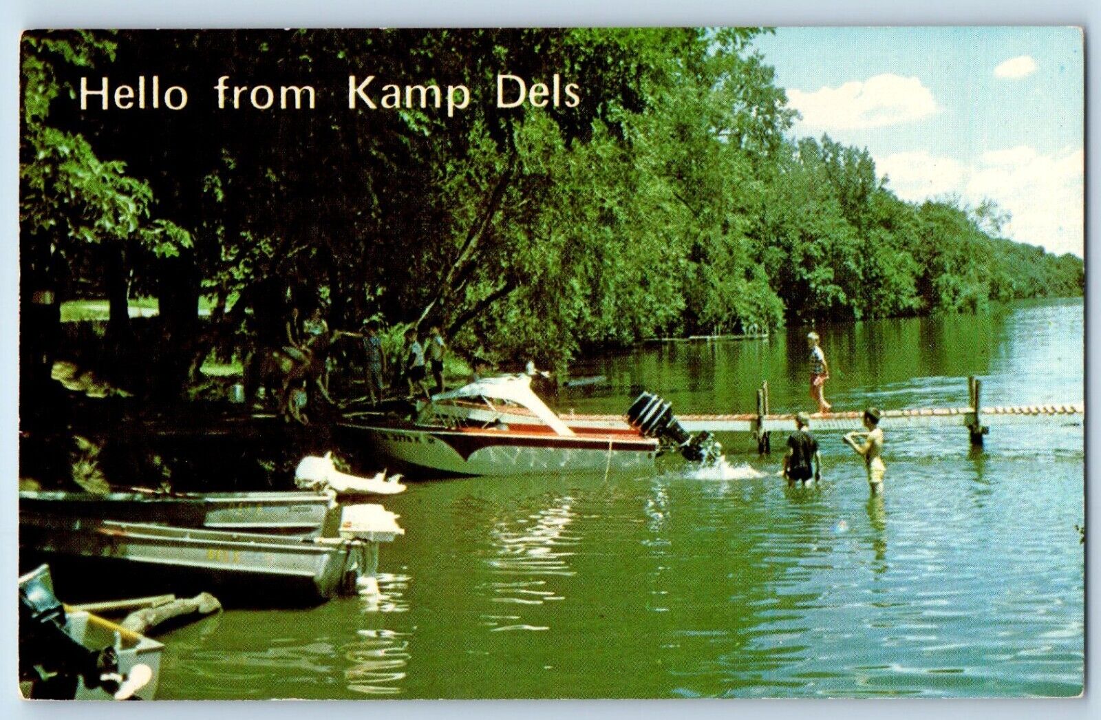 Waterville Minnesota Postcard Approved Campground Kamp Dels 1960 Vintage Antique