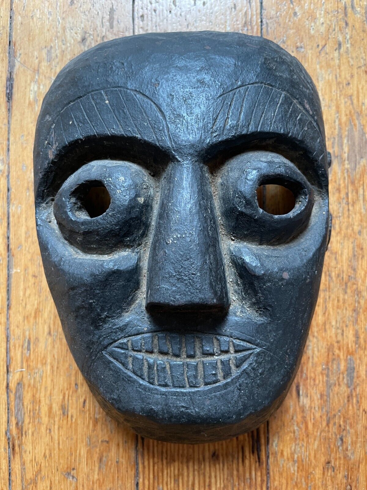 Antique HIMALAYAN NEPALESE CARVED WOOD MASK NEPAL