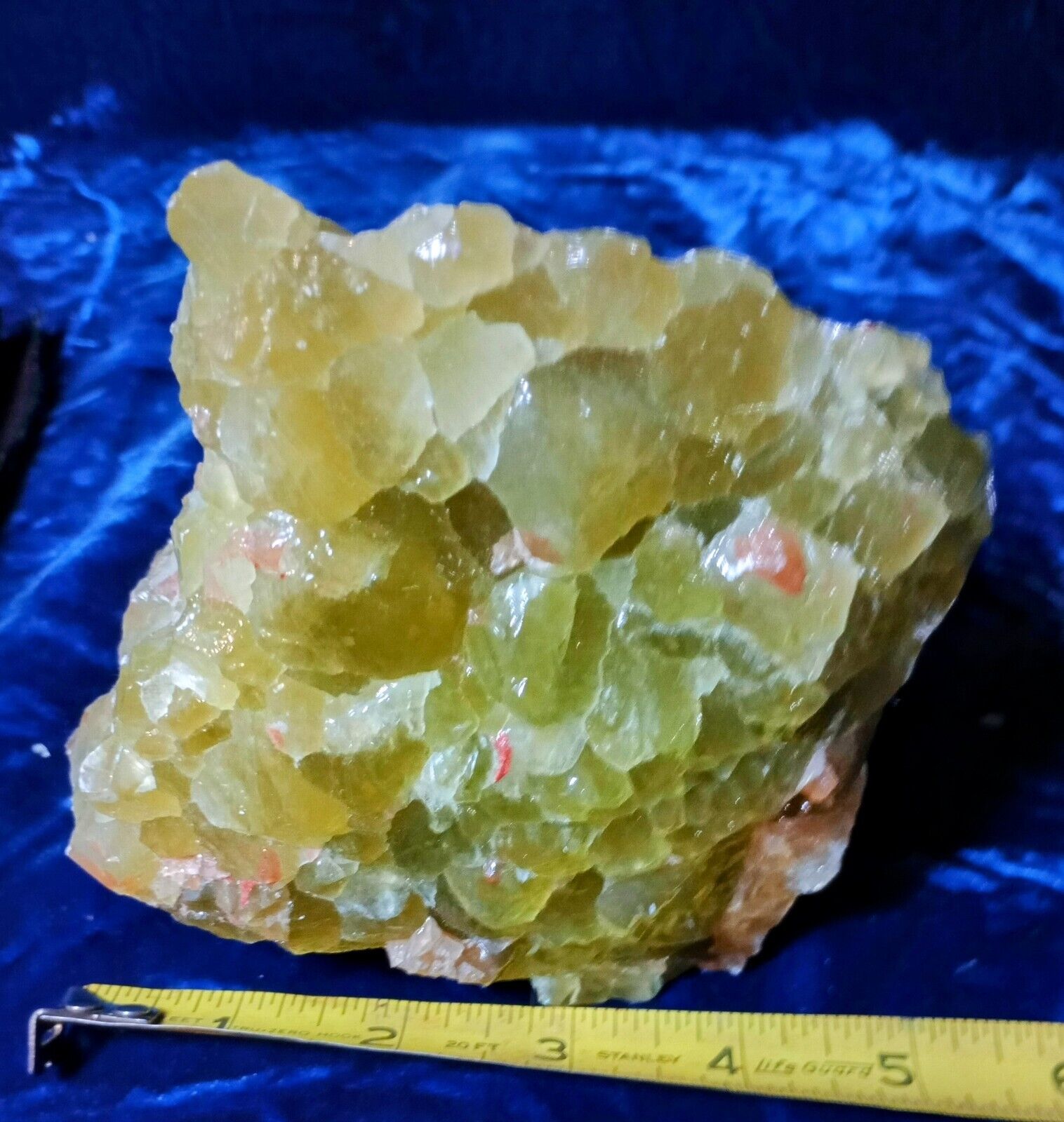 🔥JUMBO Rough Natural Green Honey Smooth Calcite Stone Crystal Romanian 