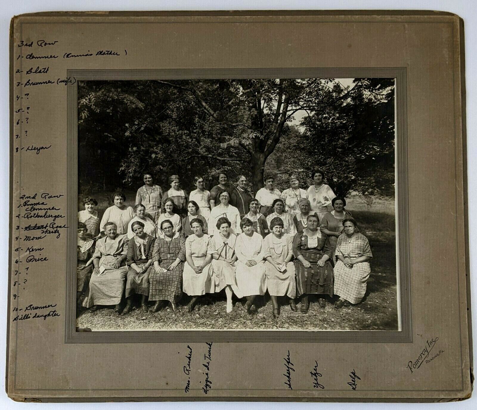 1920s Reading Pennsylvania Vintage Photo Women\'s Gathering Church Religious 