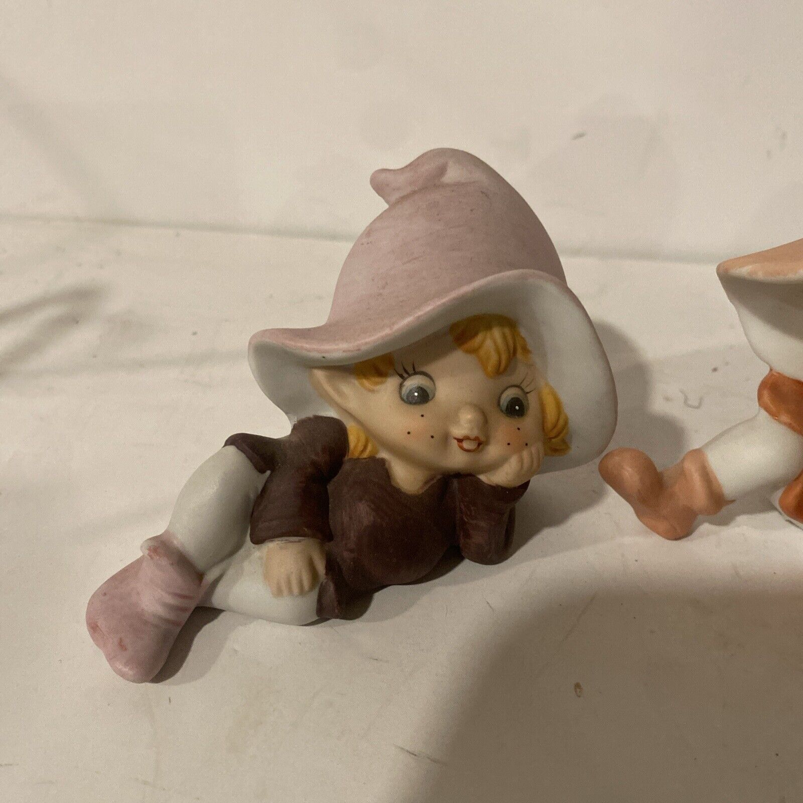 Vintage Gnomes Homco Garden Pixie Elf Fairies Ceramic Figurines 5213 Set of 3