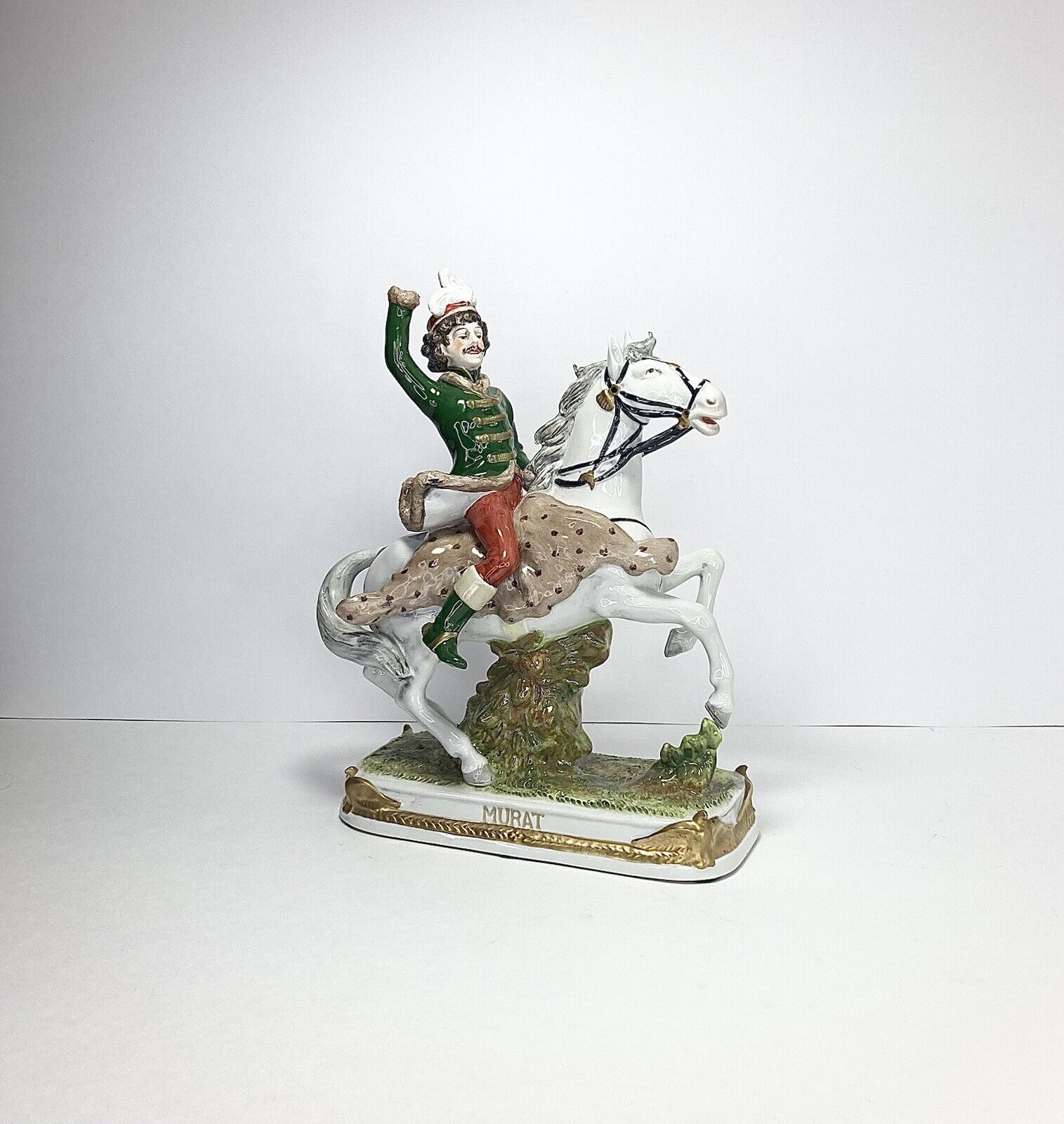 Scheibe-Alsbach Kister Antique Porcelain Napoleonic Murat Soldier Figurine 11.5”